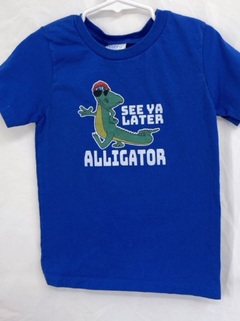 Child Blue Short Sleeve Tee  with Aligator